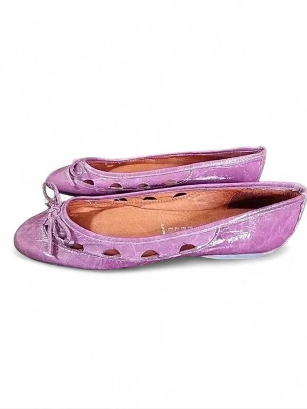 Jeffrey Campbell Metallic Lavender Ballet Flats with Cutouts